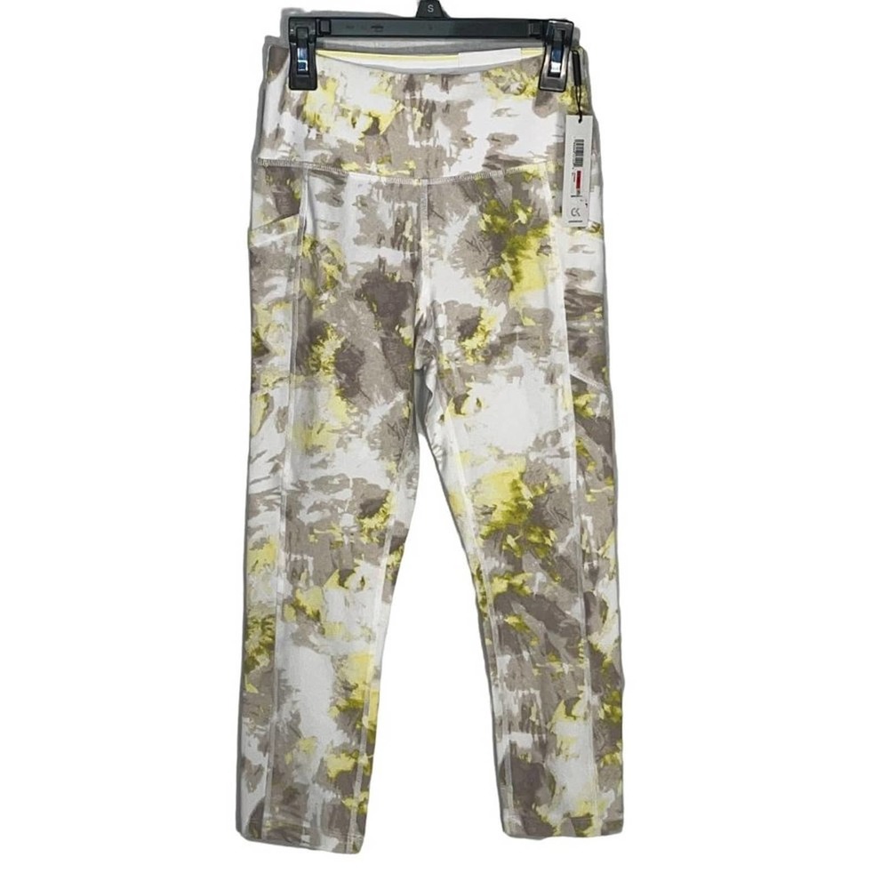 Calvin Klein Performance Printed Cropped Leggings Yellow, white, XS - Picture 2 of 9